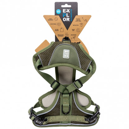 Duvoplus - EXPLOR Ultimate Fit - No-Pull- Harnas - Undercover Green - L - 48-58cm - 58-81cm