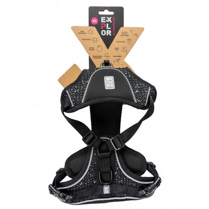 Duvoplus - EXPLOR Ultimate Fit No-Pull-Harnas - Graniet zwart - XL - 52-66cm - 71-104cm