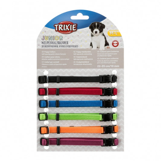 Trixie - Puppy Halsbanden - set van 6 - SM = 17-25 cm