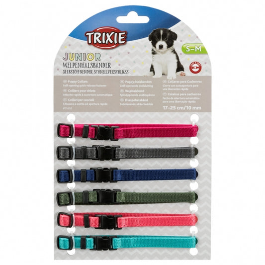 Trixie - Puppy Halsbanden - set van 6 - SM = 17-25 cm