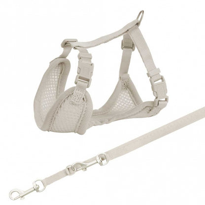 Trixie Junior Puppy-Softtuig met Lijn - lichtgrijs