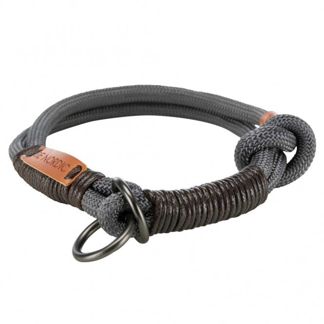 Trixie BE NORDIC Trek-Stop Halsband - donkergrijs - 55 cm