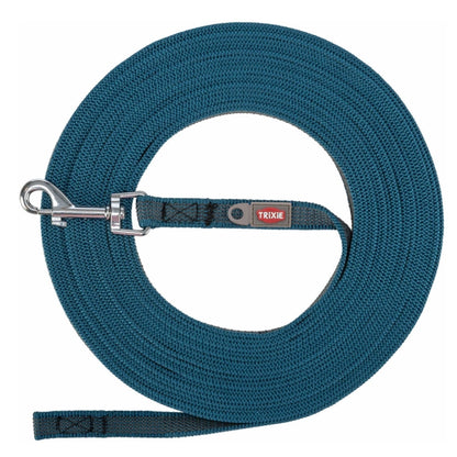 Trixie - Sleeplijn - met rubber bekleed - Petrol - 10 m/15 mm