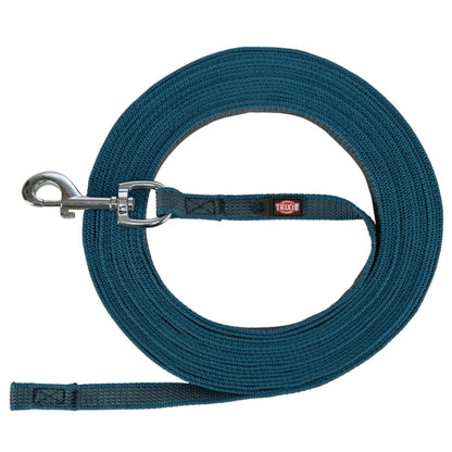Trixie - Sleeplijn - met rubber bekleed - Petrol - 10 m/17 mm