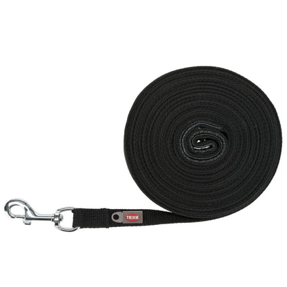 Trixie Sleeplijn, 10 m / 20 mm, zwart