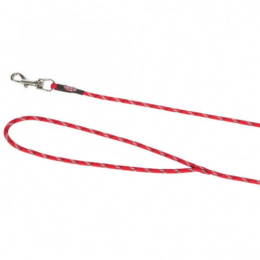 Trixie Junior Puppy-Sleeplijn, rond - Rood / 8 m, ø 4 mm