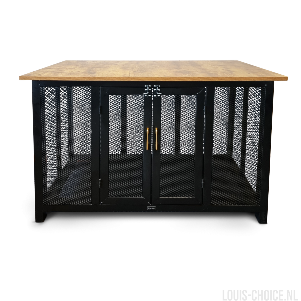 Topmast Metalen Bench Grandes - Luxeus - 115 x 75 x 83 cm - Rustic Brown & Black