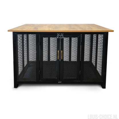 Topmast Metalen Bench Grandes - Luxeus - 115 x 75 x 83 cm - Rustic Brown & Black