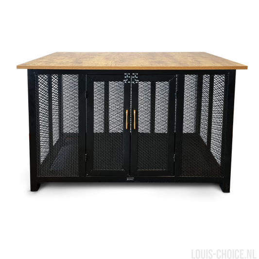 Topmast Metalen Bench Grandes - Luxeus - 115 x 75 x 83 cm - Rustic Brown & Black
