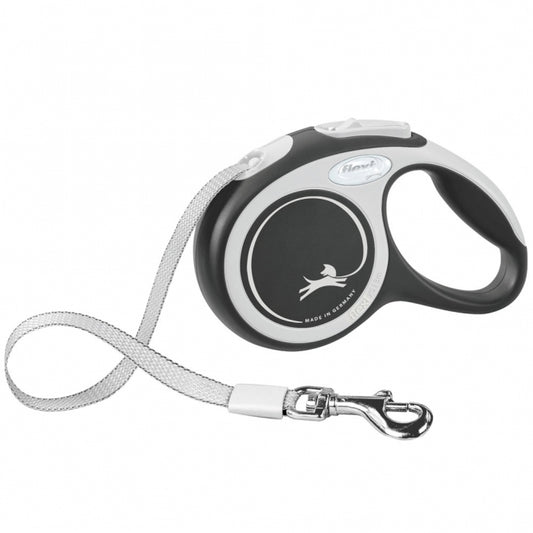 FLEXI Intrekbare riem COMFORT harnas - 3m - tot 12kg - zwart