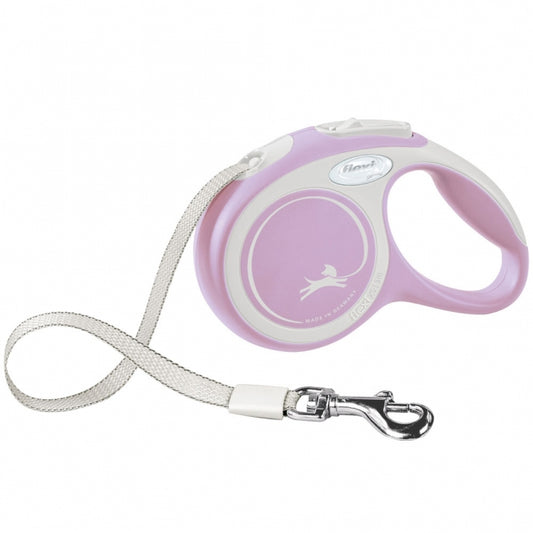 FLEXI Intrekbare riem COMFORT harnas - 3m - tot 12kg - roze