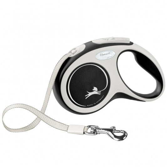 FLEXI Intrekbare riem COMFORT - 5m - tot 15kg - zwart