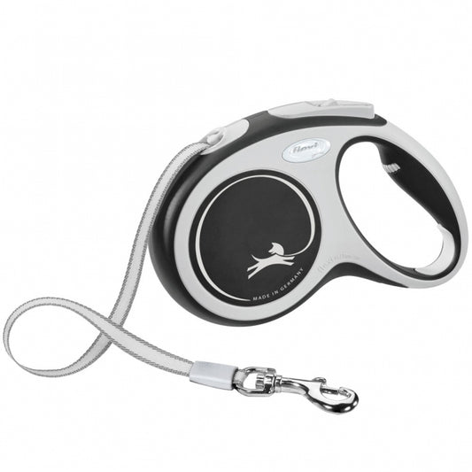 FLEXI COMFORT - Intrekbare riem - 5m - tot 25kg - Zwart