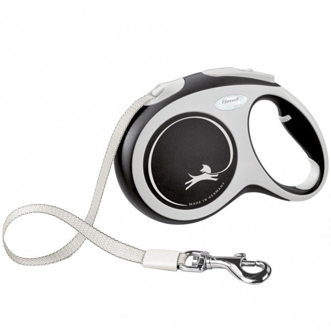 FLEXI - Intrekbare riem - New COMFORT - 5m - tot 60kg - Zwart