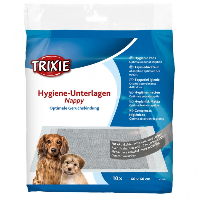 Trixie Luier hygiënemat met actieve kool - 60 x 60 cm / 10 stuks