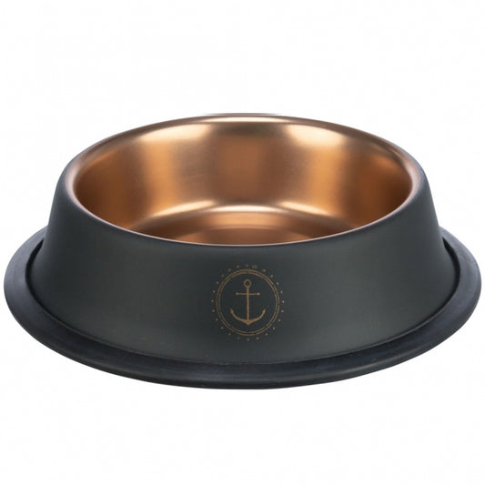 Trixie BE NORDIC roestvrijstalen kom - zwart/brons - 0,7 l/ø 21 cm
