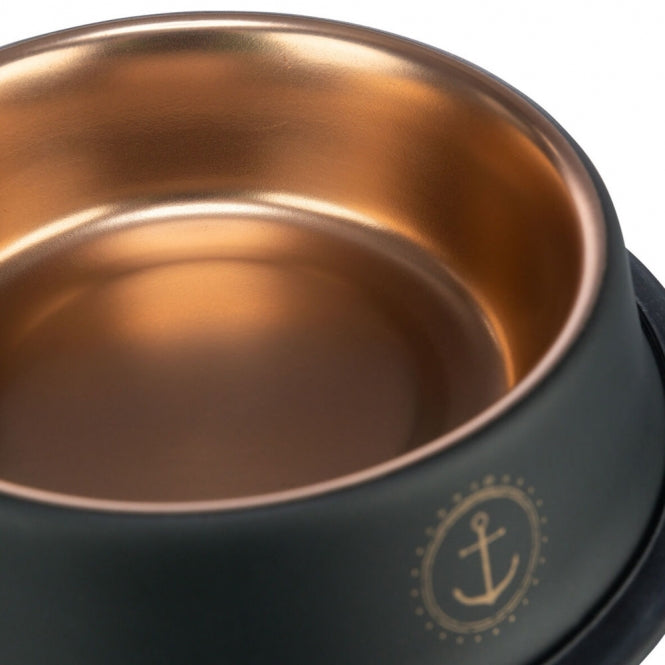 Trixie BE NORDIC roestvrijstalen kom - zwart/brons - 0,7 l/ø 21 cm