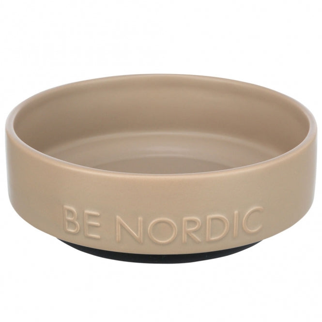 Trixie BE NORDIC keramische voerbak voor honden - taupe/0.5l
