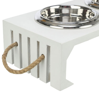 Trixie BE NORDIC kommenset, MDF/roestvrij staal - 2 × 0,9 l