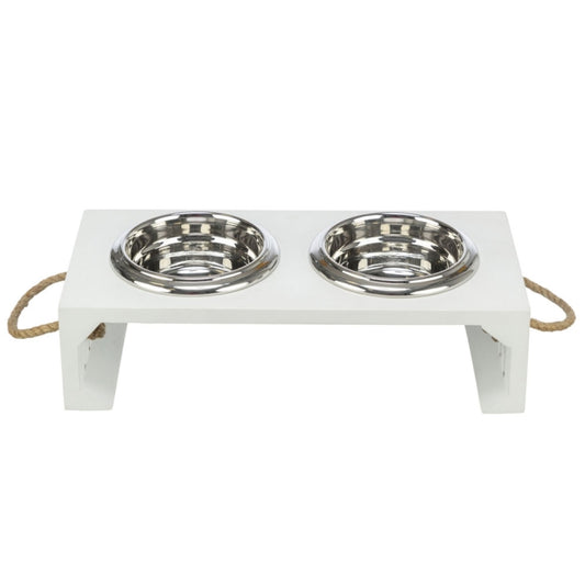 Trixie BE NORDIC kommenset, MDF/roestvrij staal - 2 × 0,9 l