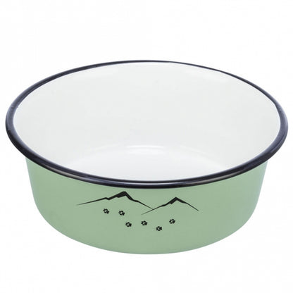 Trixie geëmailleerde/roestvrijstalen kom - Ready for Adventure - 0,9 l/ø 17 cm