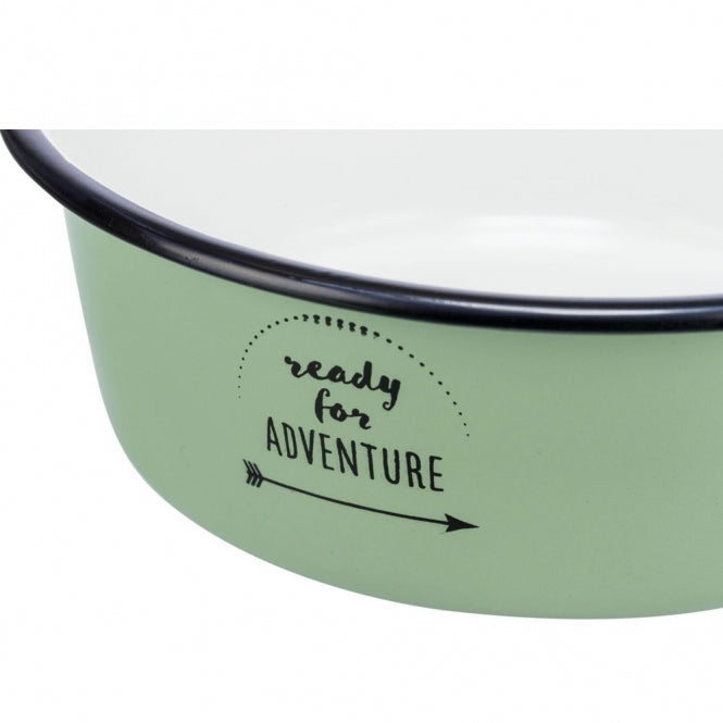 Trixie Napf aus Emaille/Edelstahl - Ready for Adventure - 1,9 l/ø 21 cm