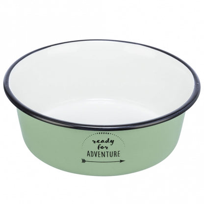 Trixie Napf aus Emaille/Edelstahl - Ready for Adventure - 1,9 l/ø 21 cm