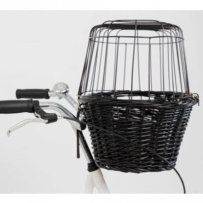 Trixie Fietsmand van Wilg met Rooster - zwart