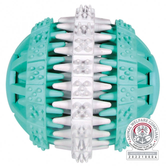 Trixie Denta Fun Bal Tweekleurig - 7 cm
