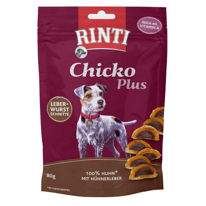 Rinti Chicko Plus Leverworstplakken - 80 g