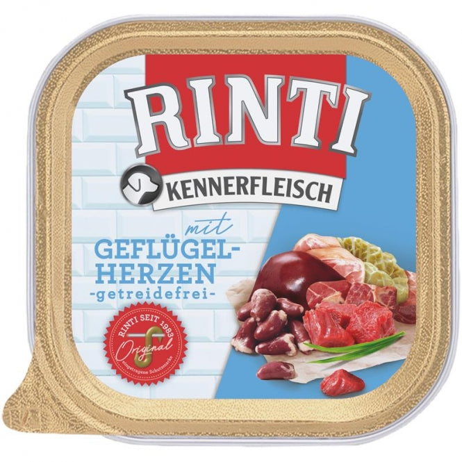 Rinti Schaaltje Kennerfleisch met Gevogelteharten - 300 g
