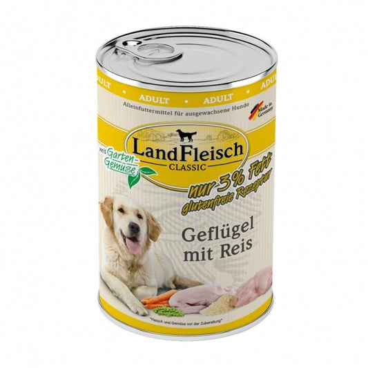 Landfleisch Dog Classic Gevogelte met Rijst extra mager - 400 g