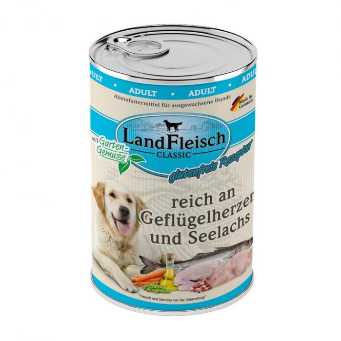 Landfleisch Dog Classic Gevogeltenharten & Koolvis - 400 g