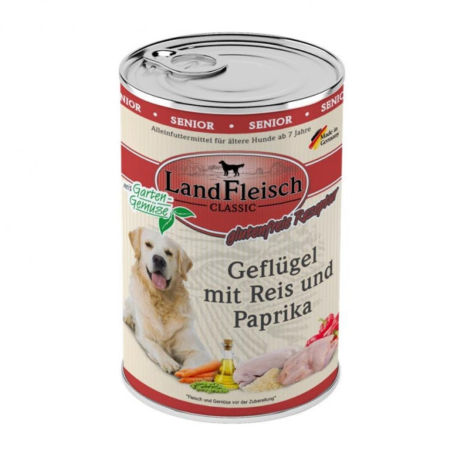 Landfleisch Dog Classic Senior Gevogelte met Rijst & Paprika - 400 g