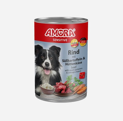 AMORA Dog Sensitive - Rund & Zoete Aardappel 400g