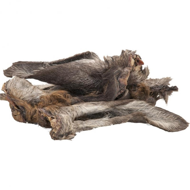 Klassieke hondensnack hertenoren met bont 3 stuks