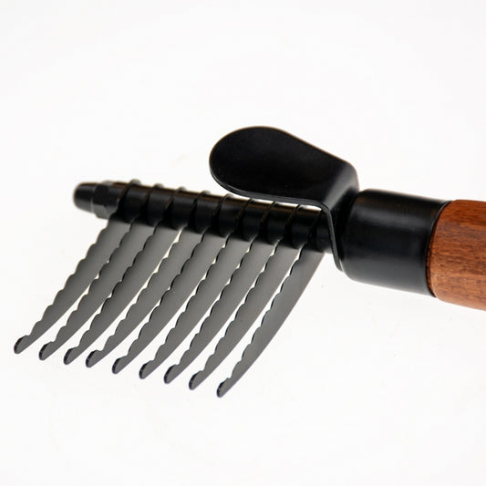 EBI Noir Japandi Ontklittingskam - L - 19,5 x 6,5 x 2,5 cm