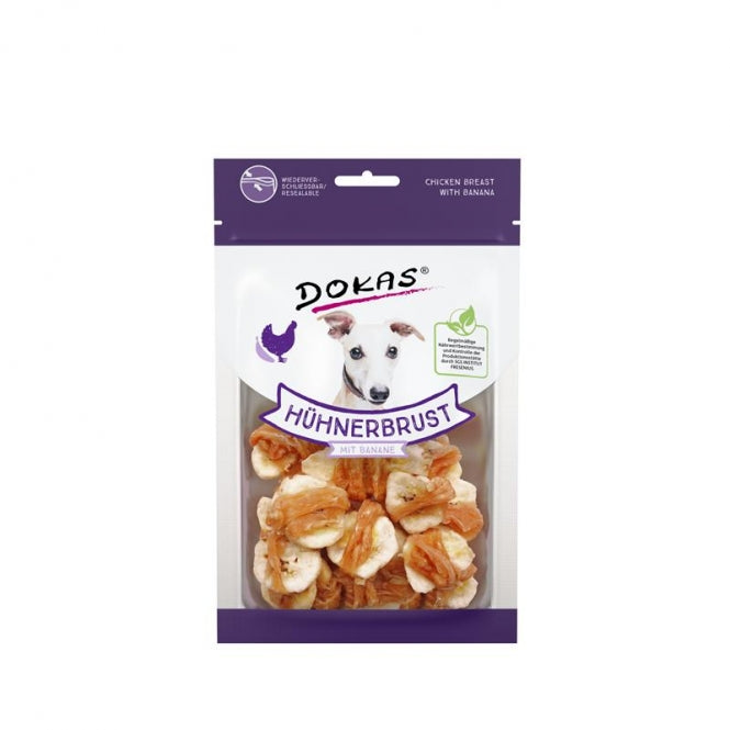 Dokas Dog Snack Kipborstfilet met Banaan - 70 g