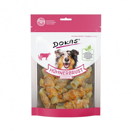 Dokas Dog Snack Kipborst Kauwrol - 250 g