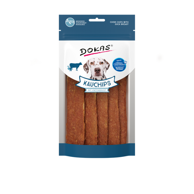 Dokas Hondensnack kauwchips met eendenborst 175g