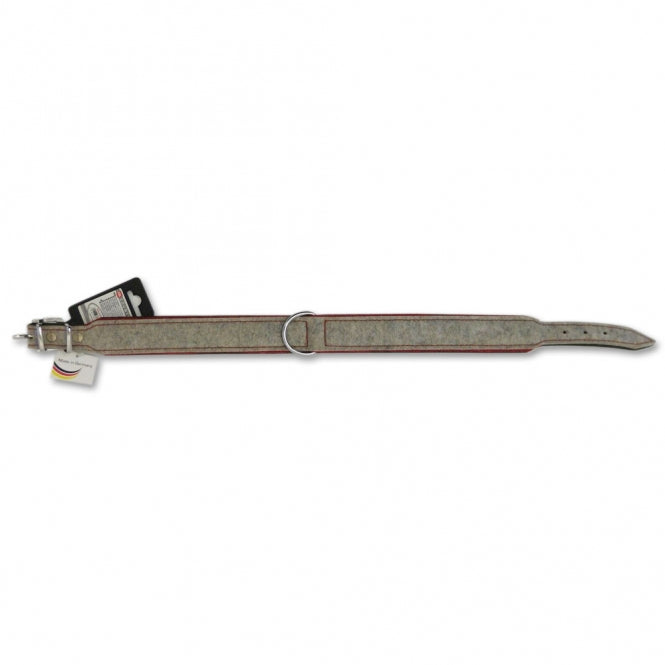 More4Dogs Halsband Runderleer/Vilt - 36-40 cm