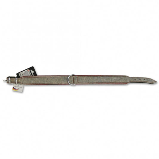 More4Dogs Halsband Runderleer/Vilt - 36-40 cm