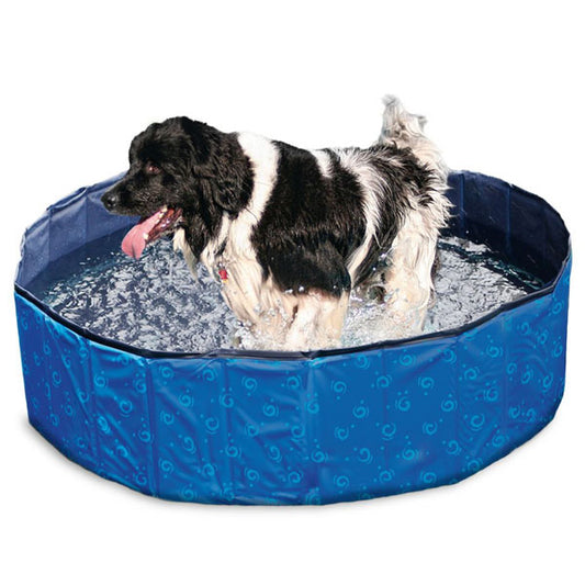 Karlie Flamingo DOGGY POOL Zwembad voor Honden - Blauw met Patroon - 120 cm