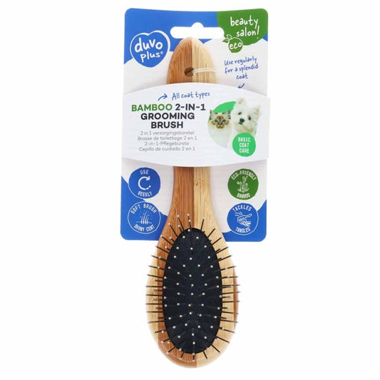 Duvoplus Bamboo 2-in-1 Verzorgingsborstel - 23 x 7 cm