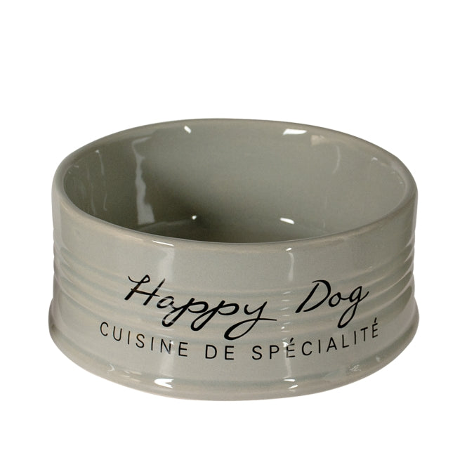 Duvoplus Voerbak Stone Happy Dog - grijs - 1000ml - Ø18,5cm