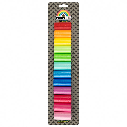 Poopidog Hondenpoepzakjes Rainbow - 12 x 20 stuks