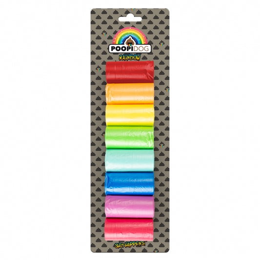 Poopidog Hondenpoepzakjes Rainbow - 8 x 20 stuks
