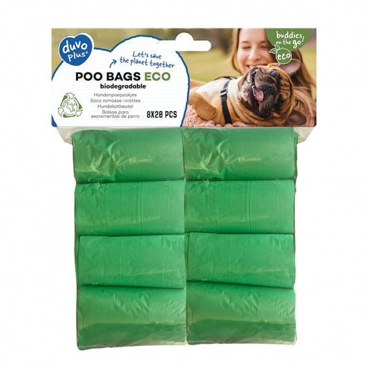 Duvoplus - Hondenpoepzakje eco - Groen - 8 x 20 stuks