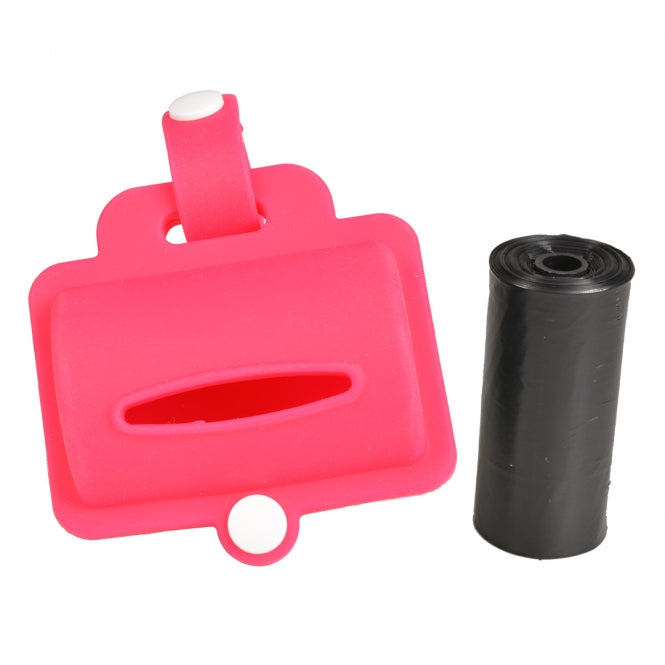 Duvoplus Hondenpoepzakjes-Houder Silicone - roze