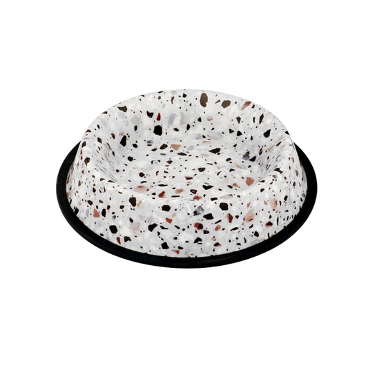 Duvoplus RVS Voerbak Deco fix terrazzo look - 1000ml / 25,8x25,8x5,1cm